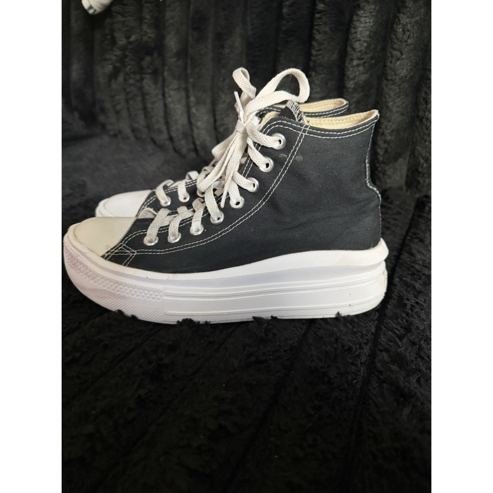 Converse All Star Women's 9.5 Black Canvas Platform High Top Sneakers